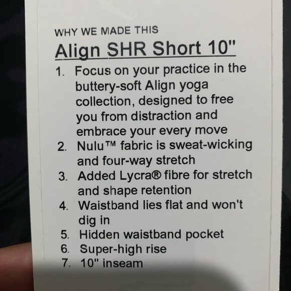 NWT Lululemon Align Camo Shorts - Picture 4 of 6